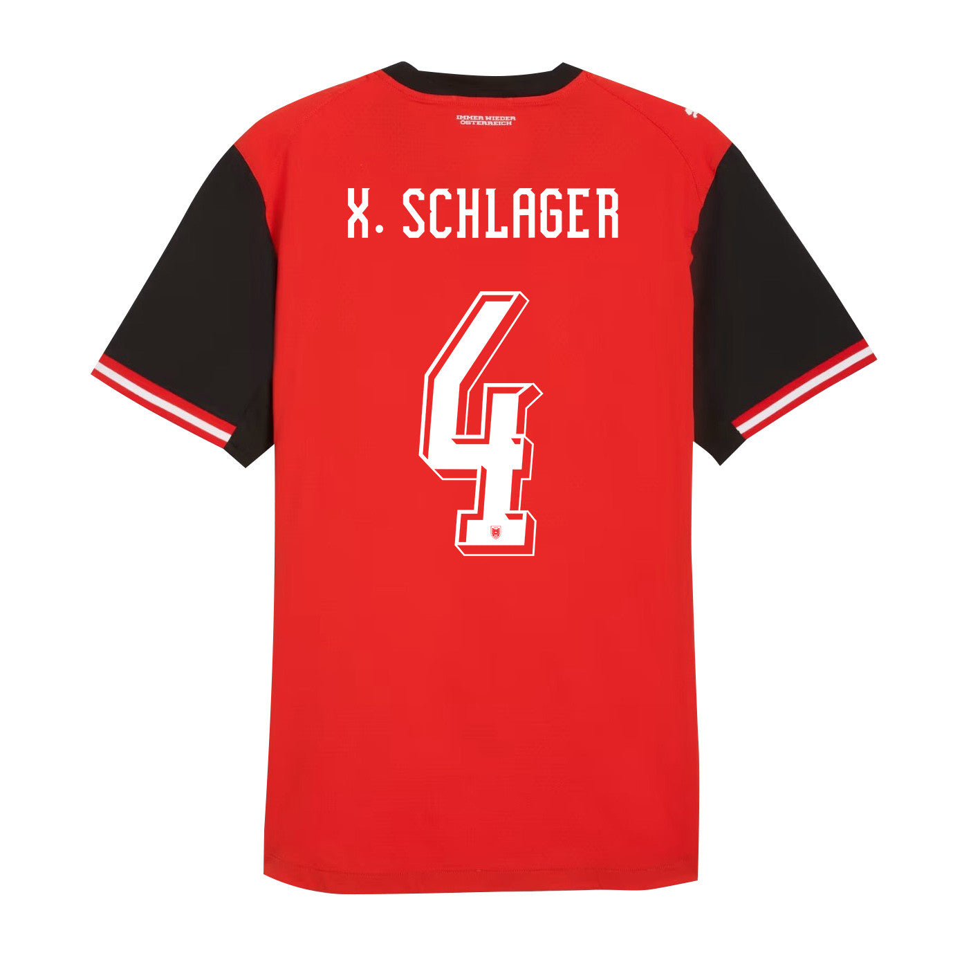 Xaver  Schlager 4 Youth Austria National Team 2026 Home Jersey - Red