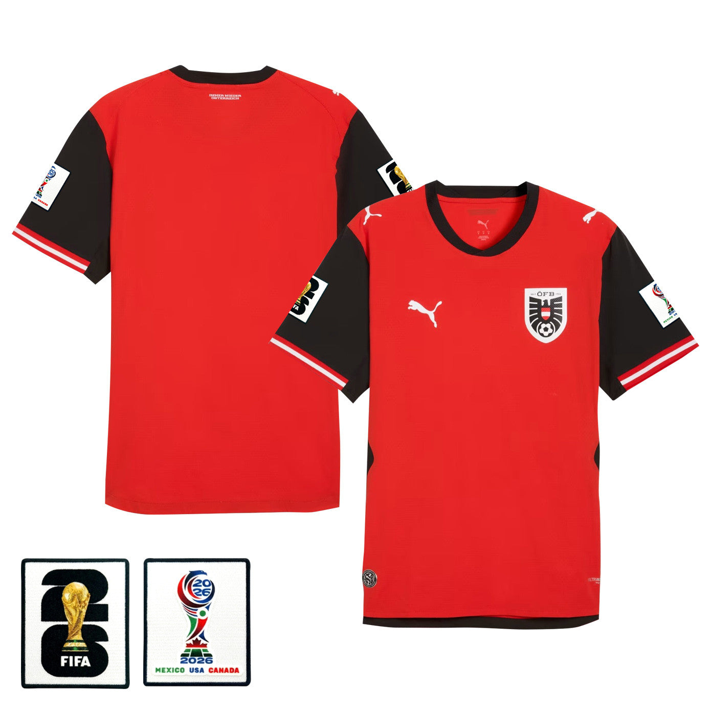 Austria National Team 2026 Youth Home Jersey - Red