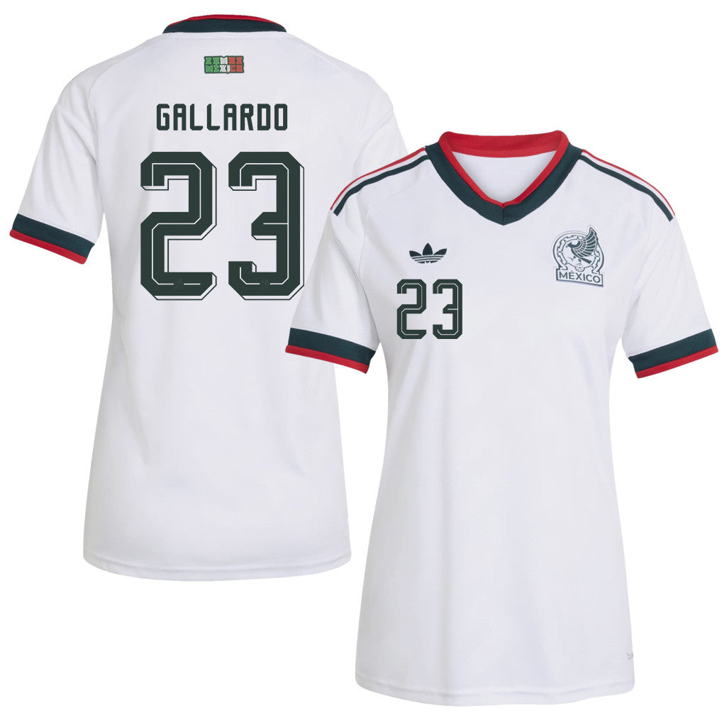 Jesús Gallardo 23 Women's Mexico National Team 2026 Away Jersey - White
