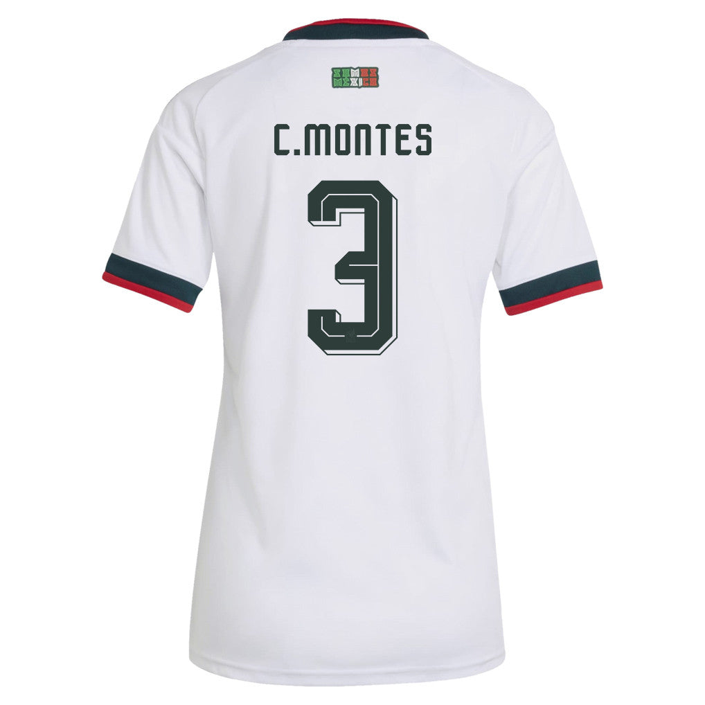 César Montes 3 Women's Mexico National Team 2026 Away Jersey - White