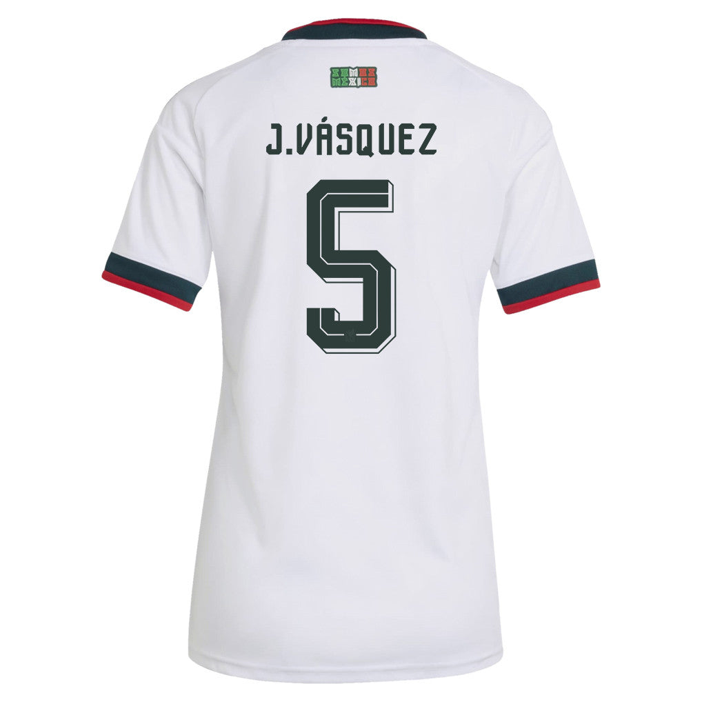 Johan Vásquez 5 Women's Mexico National Team 2026 Away Jersey - White