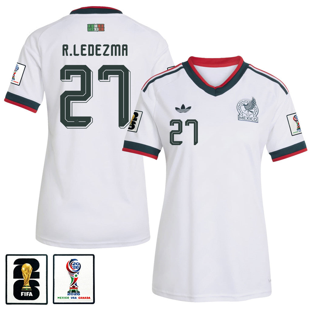 Richard Ledezma 27 Women's Mexico National Team 2026 Away Jersey - White