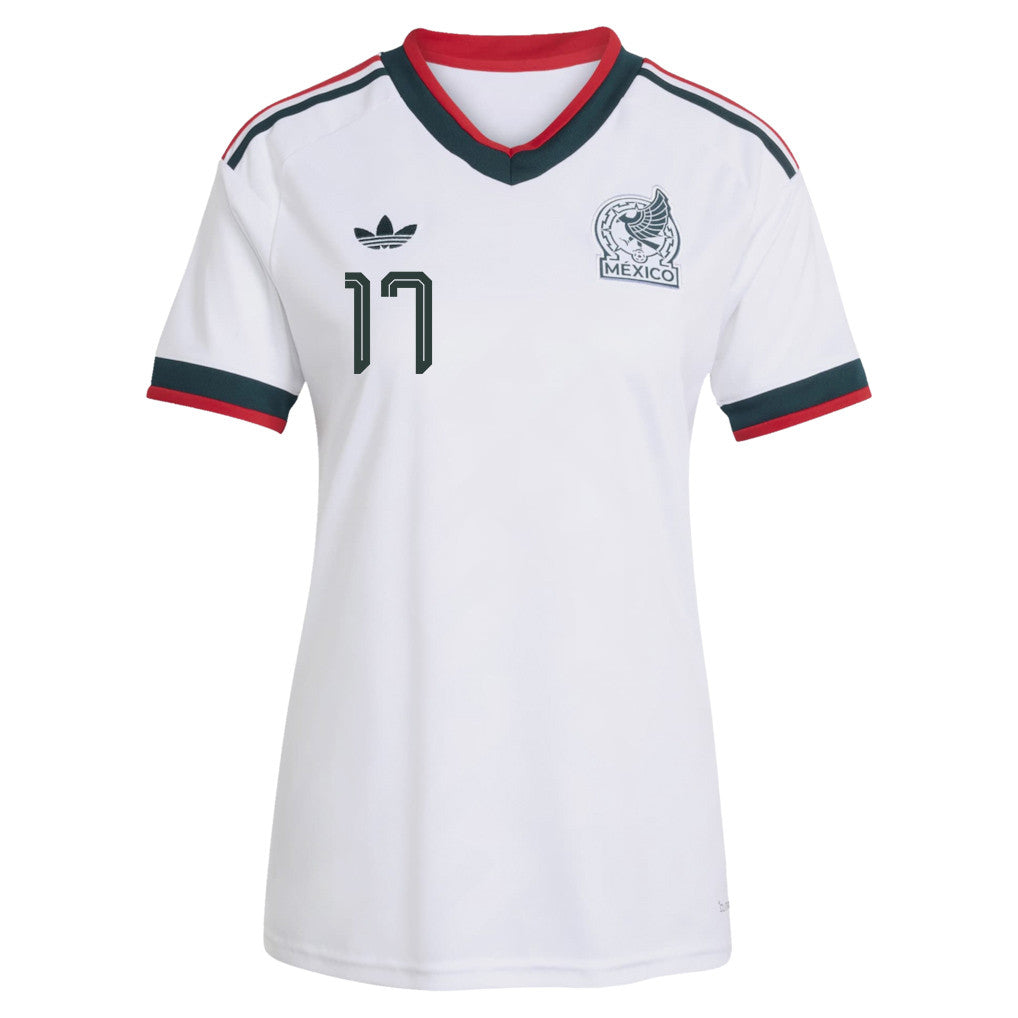 Orbelín Pineda 17 Women's Mexico National Team 2026 Away Jersey - White