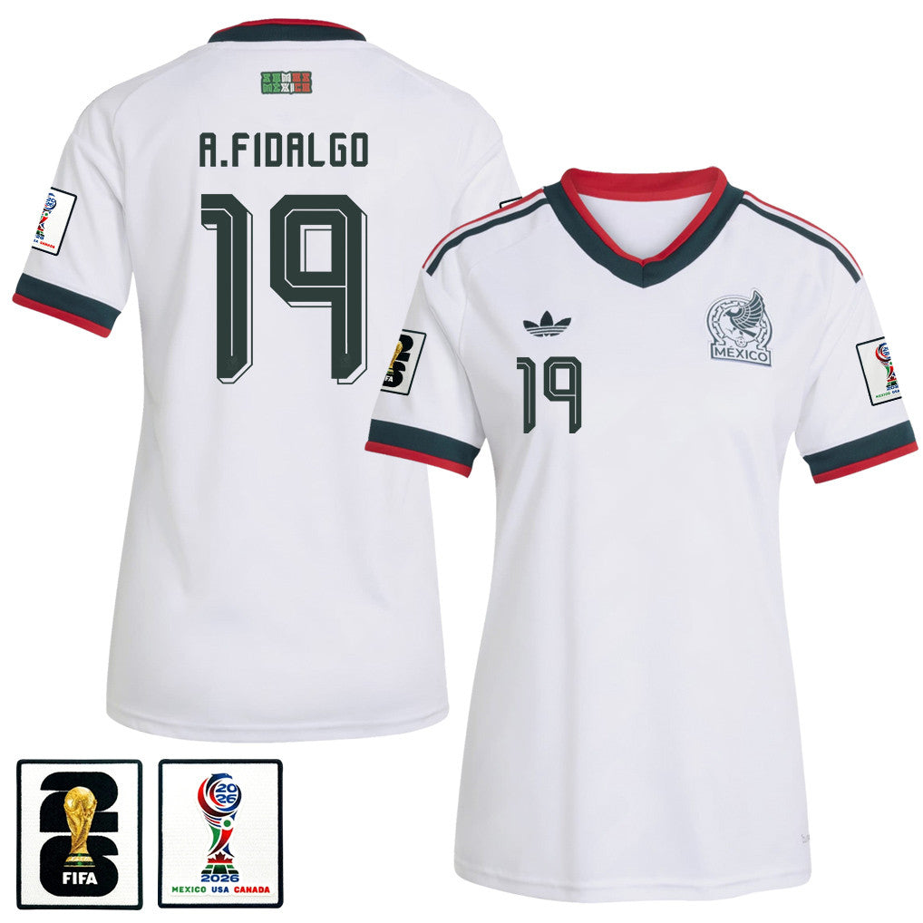 Álvaro Fidalgo 19 Women's Mexico National Team 2026 Away Jersey - White