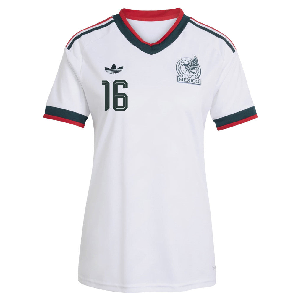 Julián Quiñones 16 Women's Mexico National Team 2026 Away Jersey - White
