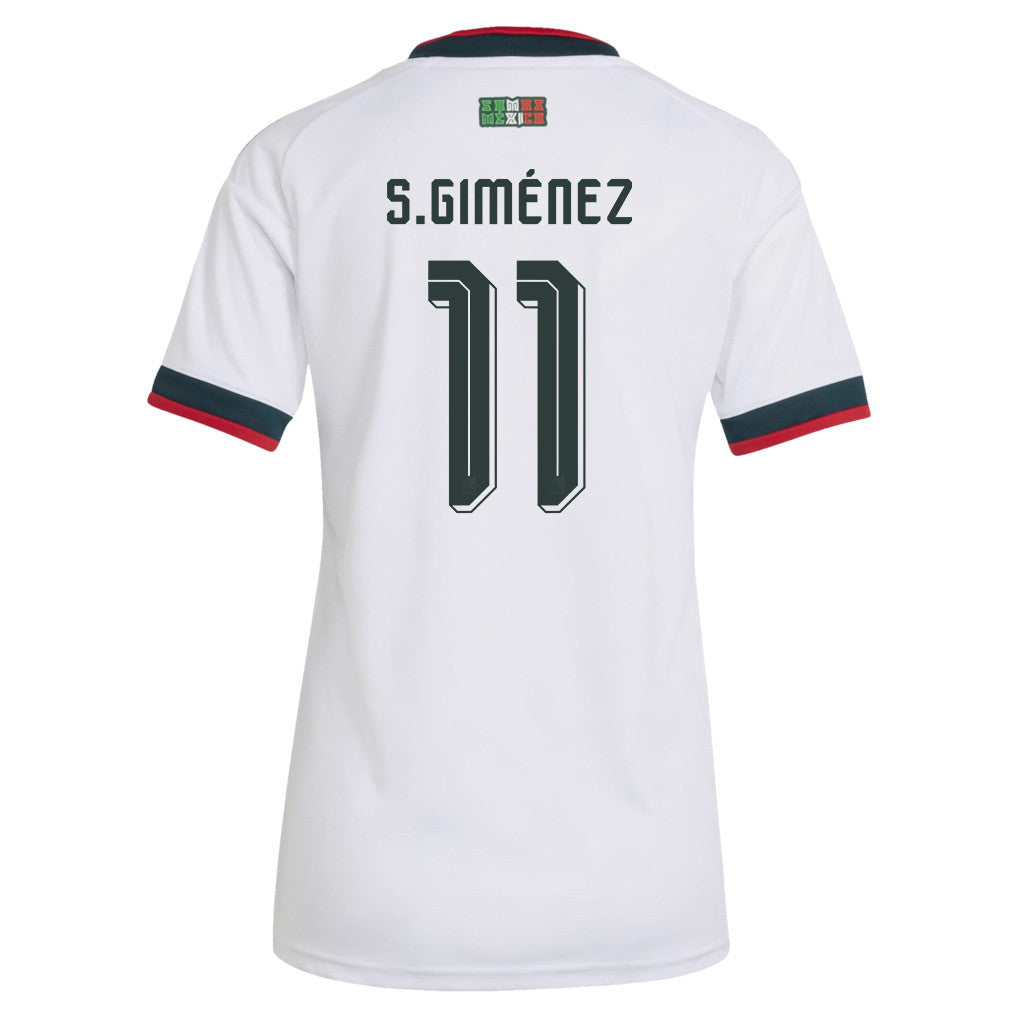 Santiago Giménez 11 Women's Mexico National Team 2026 Away Jersey - White