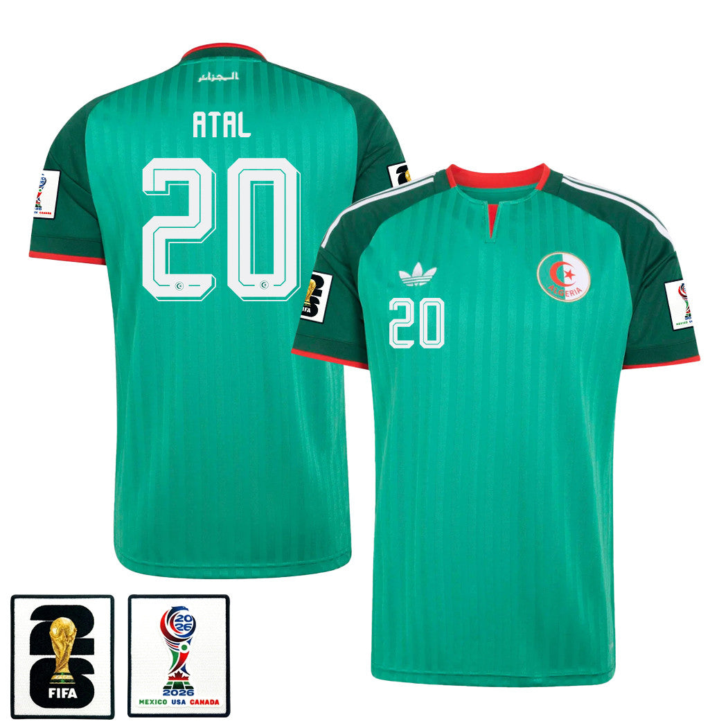 Youcef Atal 20 Algeria National Team 2026 Away Jersey - Green, Men