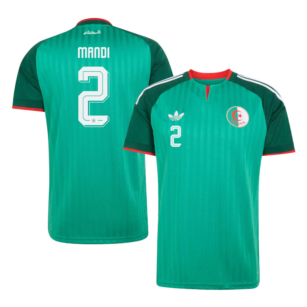 Aïssa Mandi 2 Algeria National Team 2026 Away Jersey - Green, Men