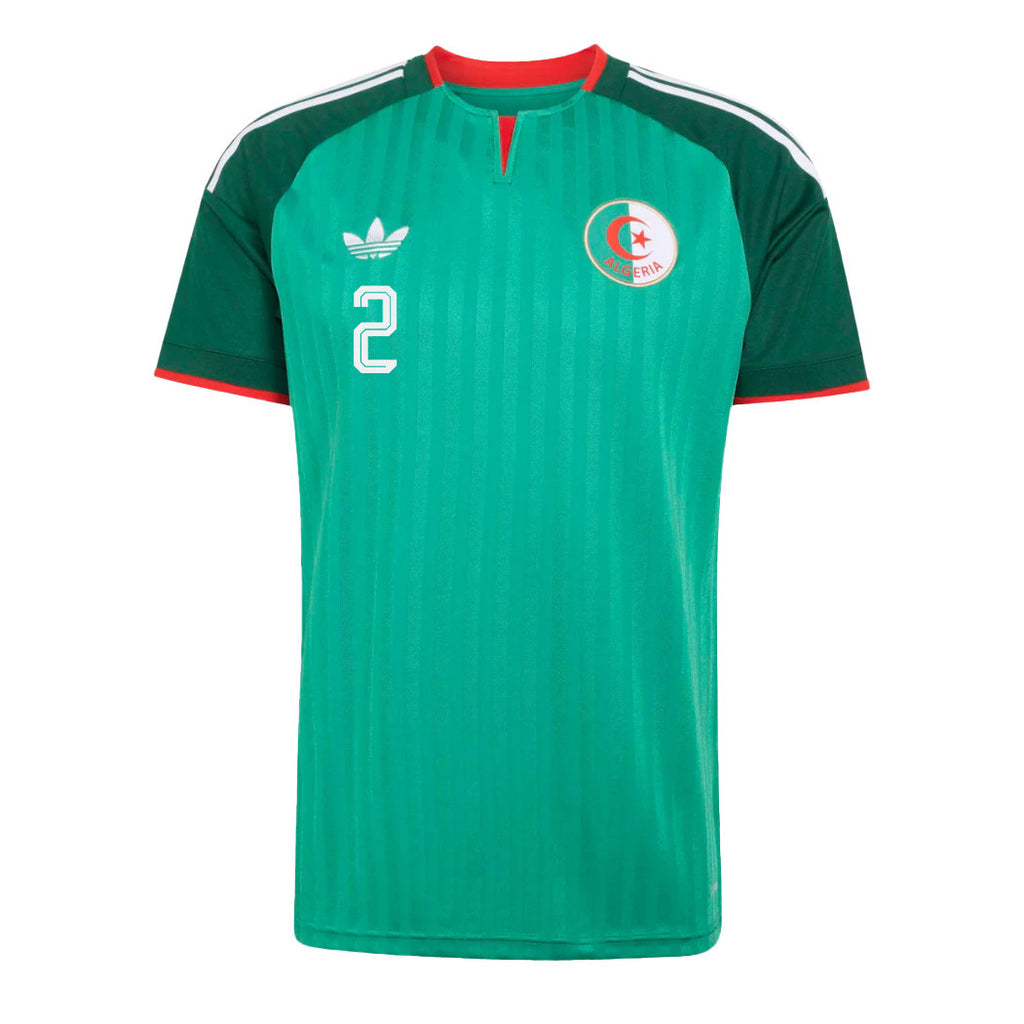 Aïssa Mandi 2 Algeria National Team 2026 Away Jersey - Green, Men