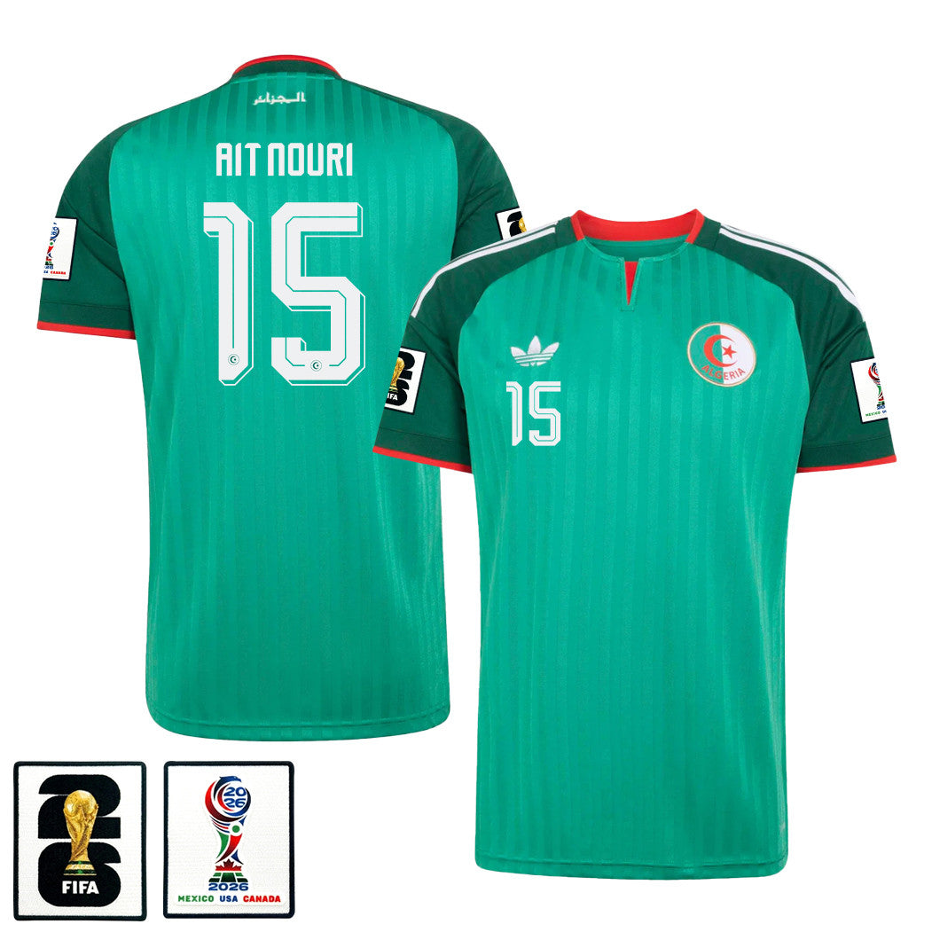Rayan Ait Nouri 15 Algeria National Team 2026 Away Jersey - Green, Men