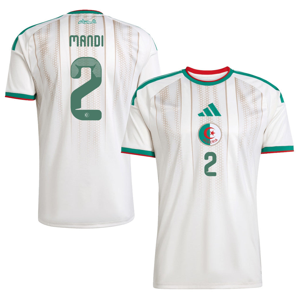 Aïssa Mandi 2 Algeria National Team 2026 Home Jersey - White, Men