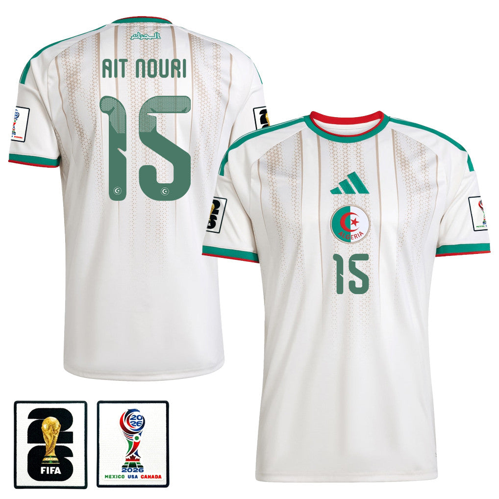 Rayan Ait Nouri 15 Algeria National Team 2026 Home Jersey - White, Men