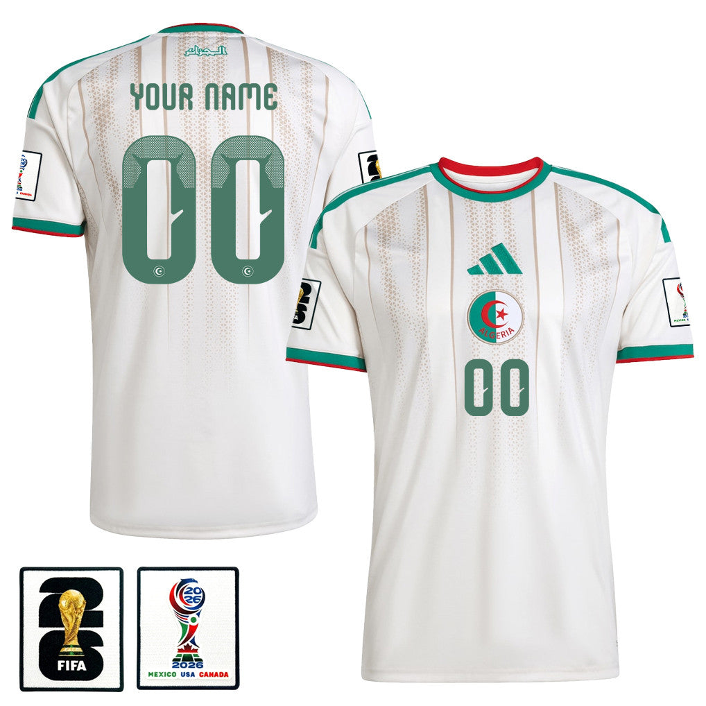 Algeria National Team 2026 Personalized Home Jersey - White, Men