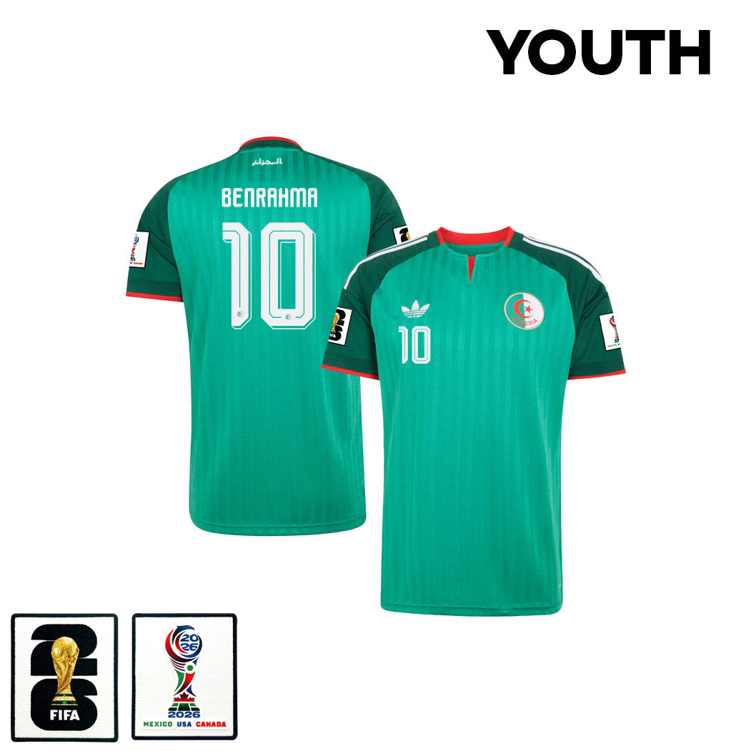 Saïd Benrahma 10 Youth Algeria National Team 2026 Away Jersey - Green