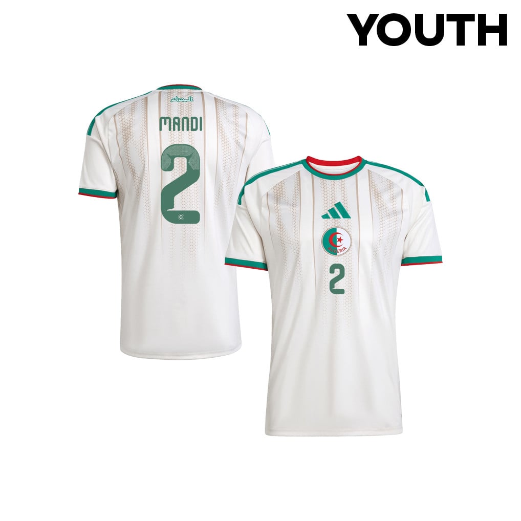 Aïssa Mandi 2 Youth Algeria National Team 2026 Home Jersey - White