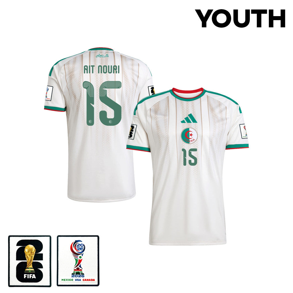 Rayan Ait Nouri 15 Youth Algeria National Team 2026 Home Jersey - White