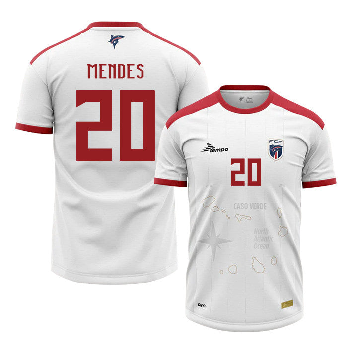 Ryan Mendes 20 Cape Verde National Team 2026 Away Jersey - White, Men