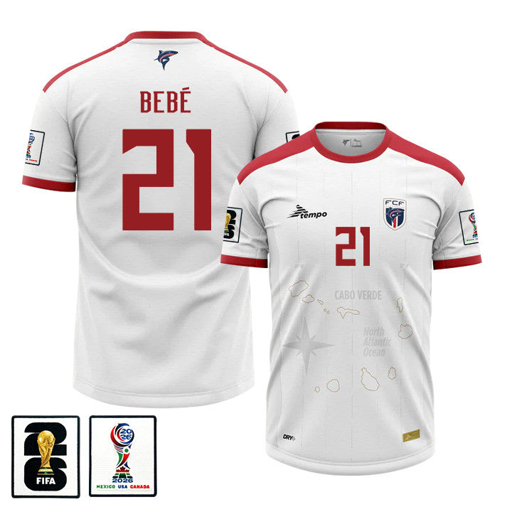 Bebé 21 Cape Verde National Team 2026 Away Jersey - White, Men