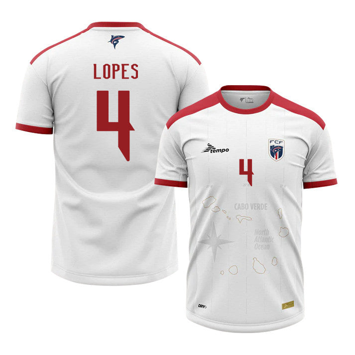 Roberto Lopes 4 Cape Verde National Team 2026 Away Jersey - White, Men