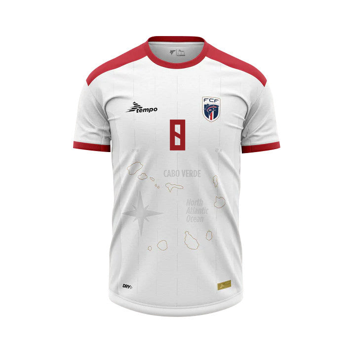 Joao Paulo 8 Cape Verde National Team 2026 Away Jersey - White, Men