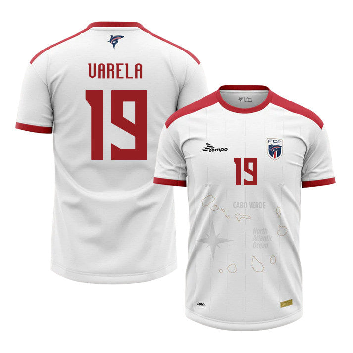 Helio Varela 19 Cape Verde National Team 2026 Away Jersey - White, Men