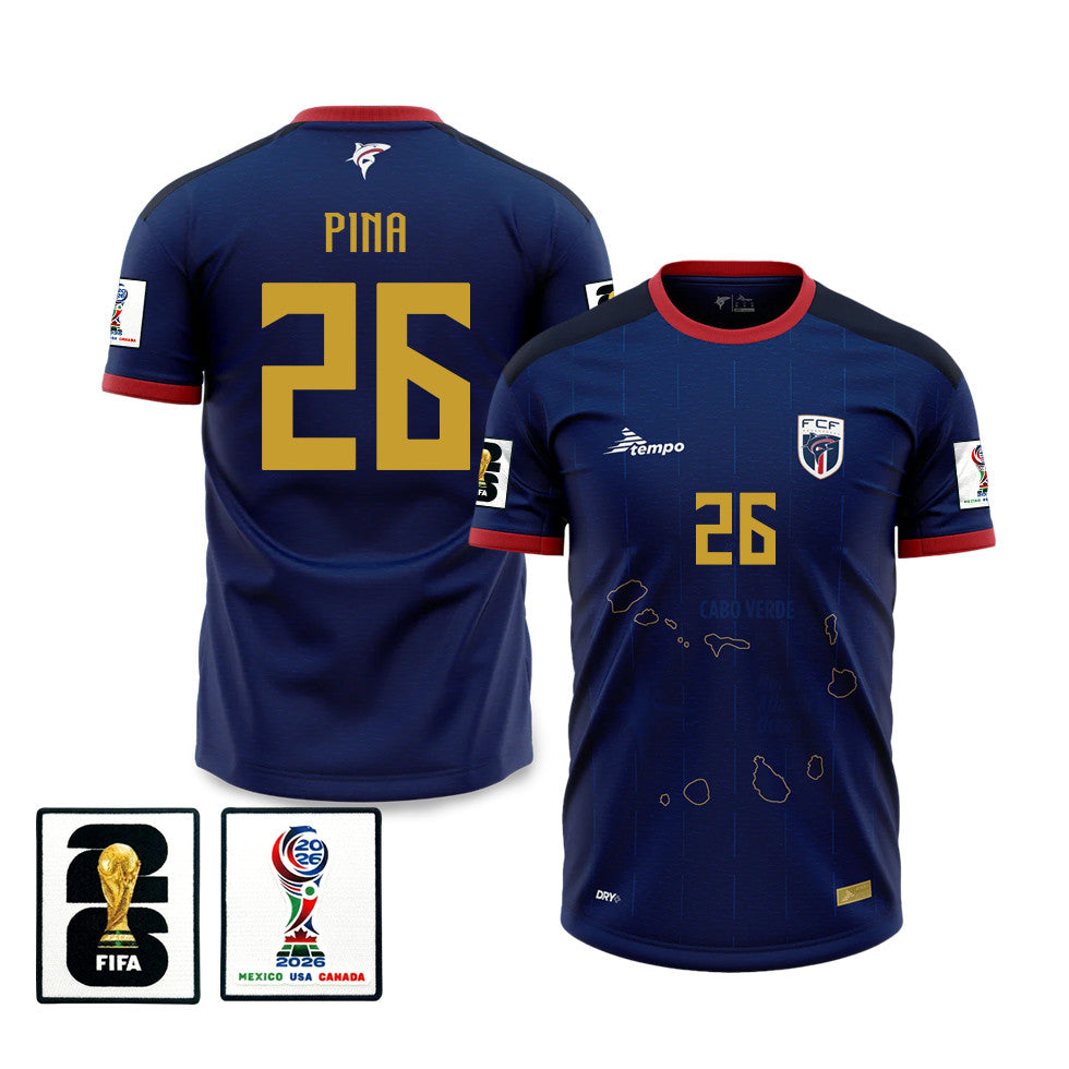 Kevin Pina 26 Cape Verde National Team 2026 Home Jersey - Blue, Men