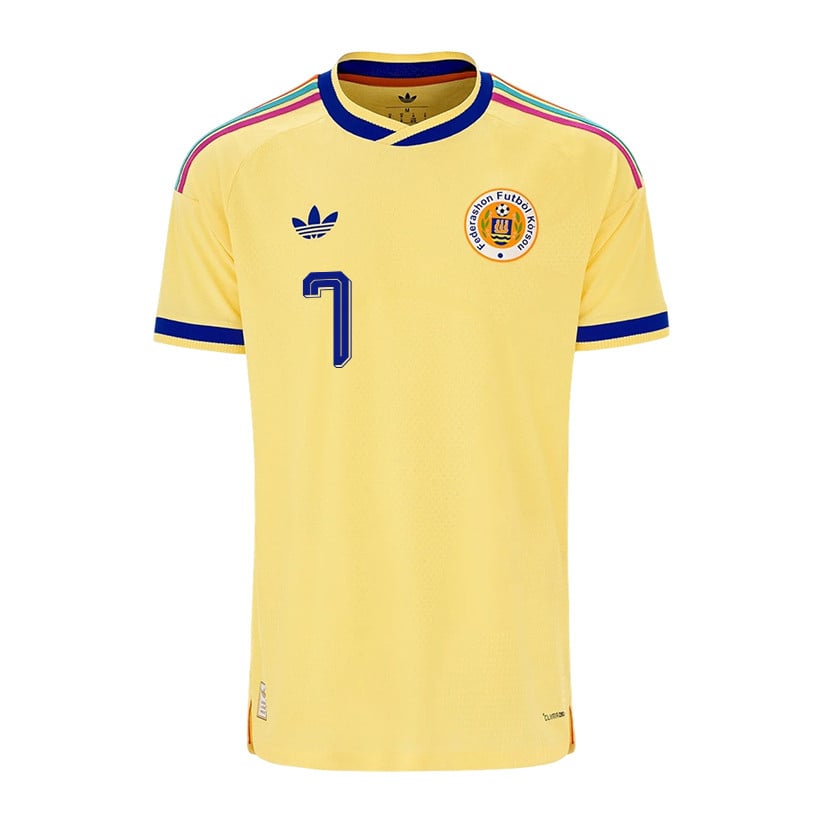 Juninho Bacuna 7 Curaçao National Team 2026 Away Jersey - Yellow, Men