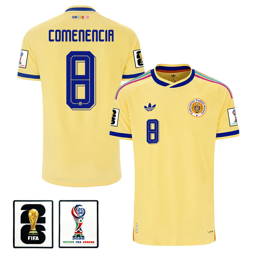 Livano Comenencia 8 Curaçao National Team 2026 Away Jersey - Yellow, Men