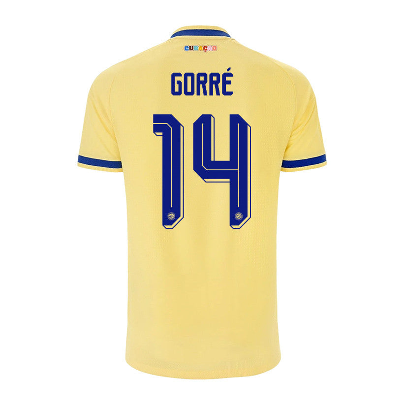 Kenji Gorré 14 Curaçao National Team 2026 Away Jersey - Yellow, Men