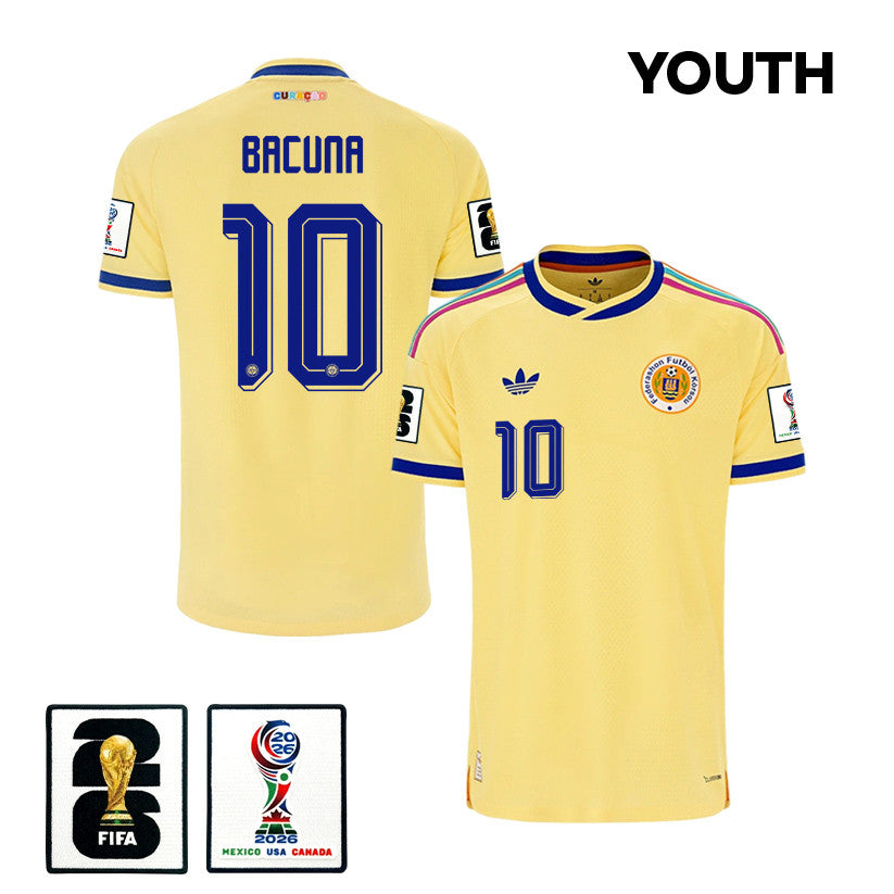 Leandro Bacuna 10 Youth Curaçao National Team 2026 Away Jersey - Yellow