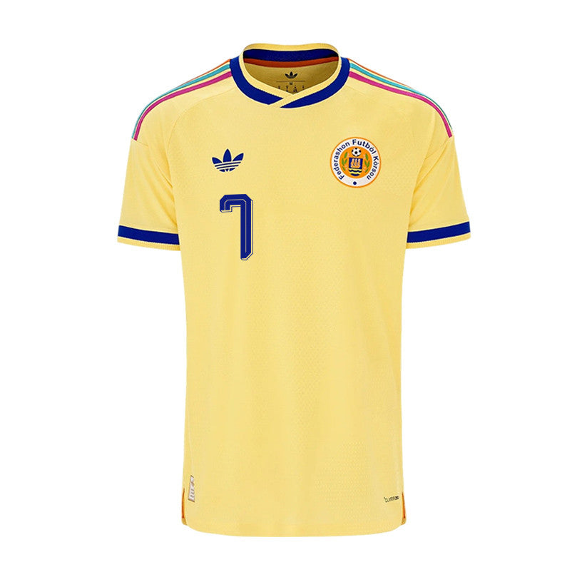 Juninho Bacuna 7 Youth Curaçao National Team 2026 Away Jersey - Yellow