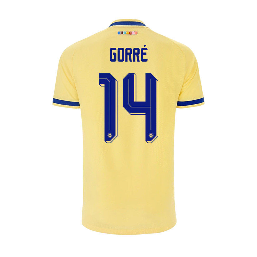 Kenji Gorré 14 Youth Curaçao National Team 2026 Away Jersey - Yellow