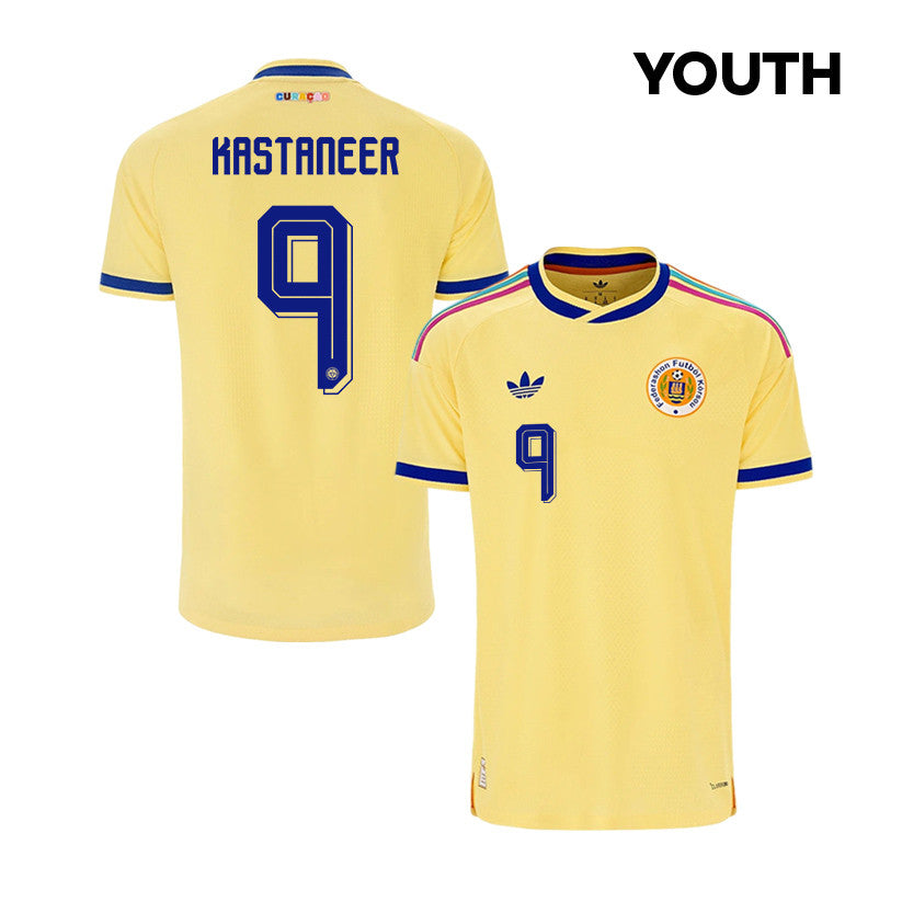 Gervane Kastaneer 9 Youth Curaçao National Team 2026 Away Jersey - Yellow