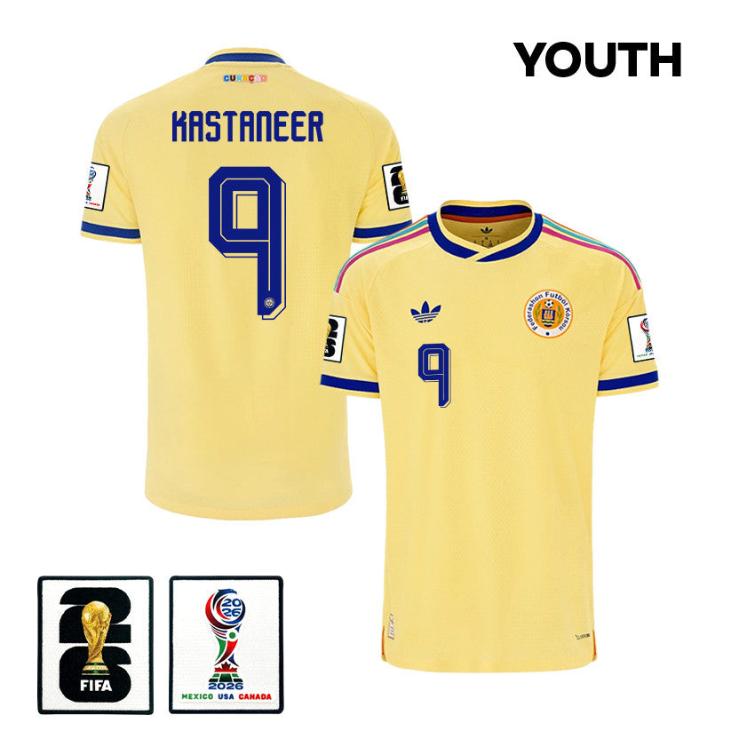 Gervane Kastaneer 9 Youth Curaçao National Team 2026 Away Jersey - Yellow
