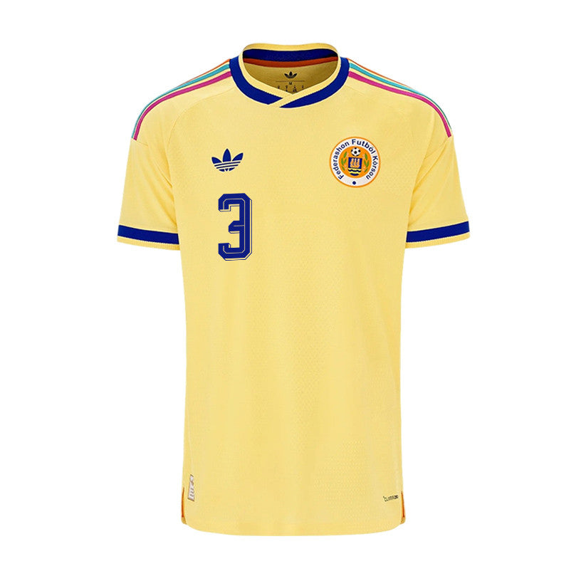 Juriën Gaari 3 Youth Curaçao National Team 2026 Away Jersey - Yellow