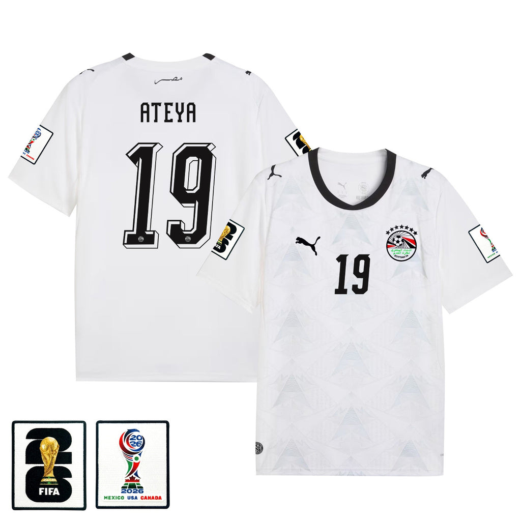 Marwan Ateya 19 Egypt National Team 2026 Away Jersey - White, Men