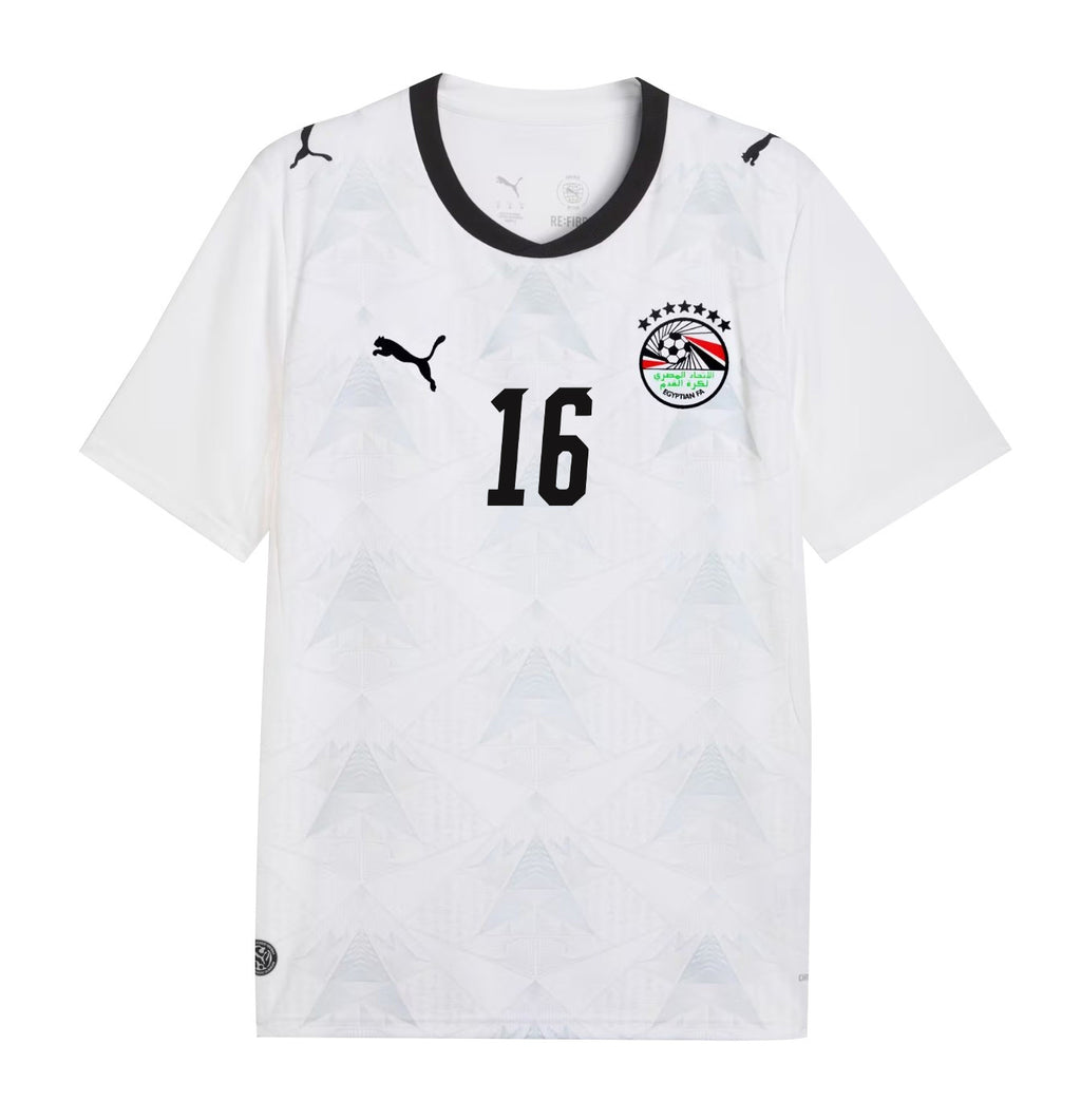 Mostafa Mohamed 16 Egypt National Team 2026 Away Jersey - White, Men