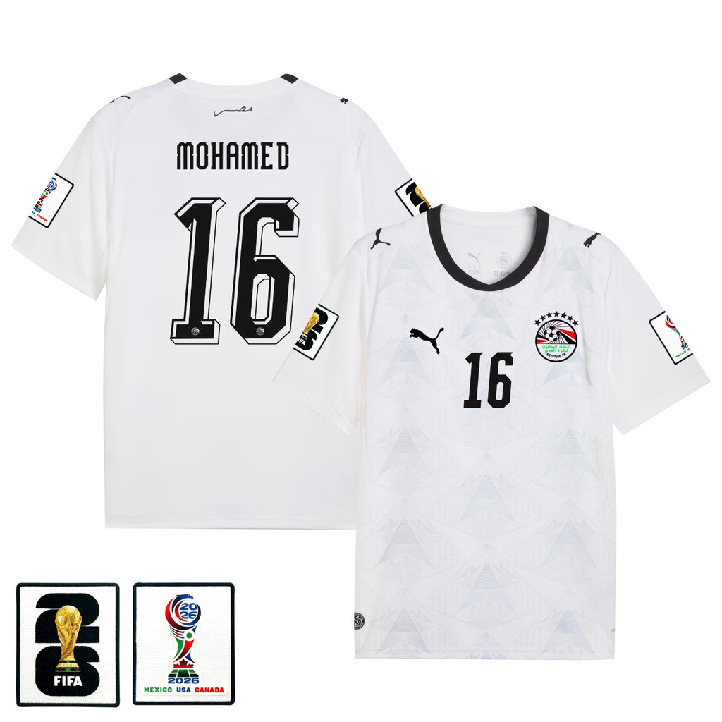 Mostafa Mohamed 16 Egypt National Team 2026 Away Jersey - White, Men
