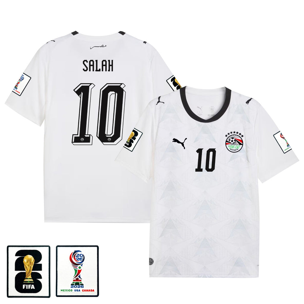 Mohamed Salah 10 Egypt National Team 2026 Away Jersey - White, Men