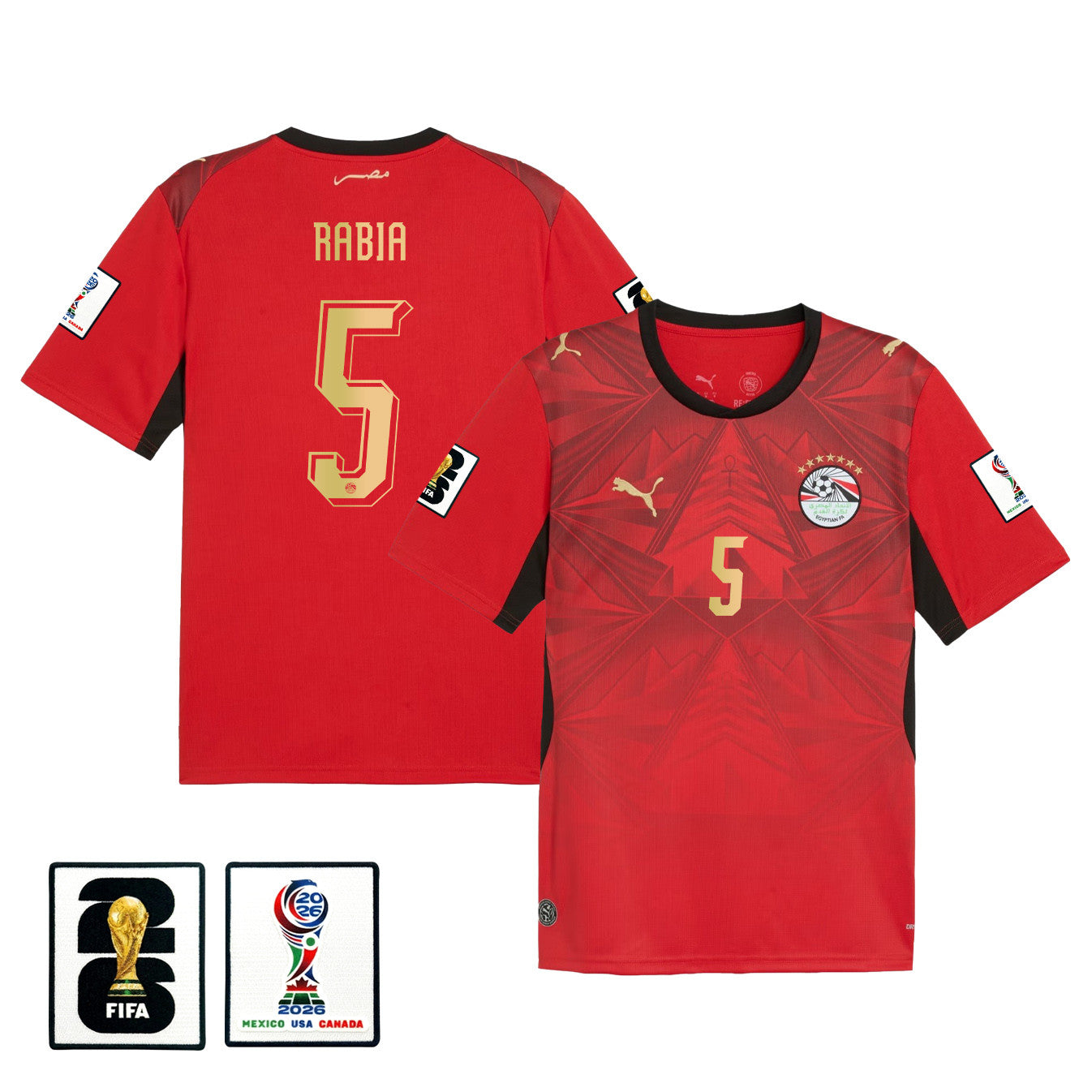 Rami Rabia 5 Egypt National Team 2026 Home Jersey - Red, Men