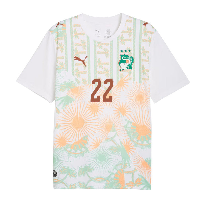 Sébastien Haller 22 Ivory Coast National Team 2026 Away Jersey - White, Men
