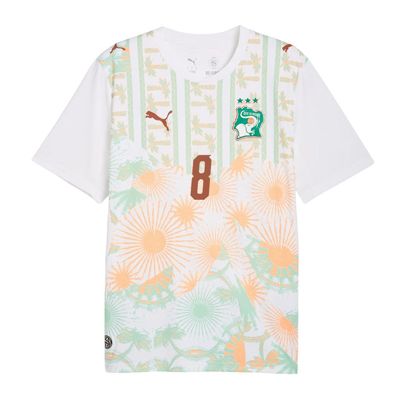 Franck Kessié 8 Ivory Coast National Team 2026 Away Jersey - White, Men