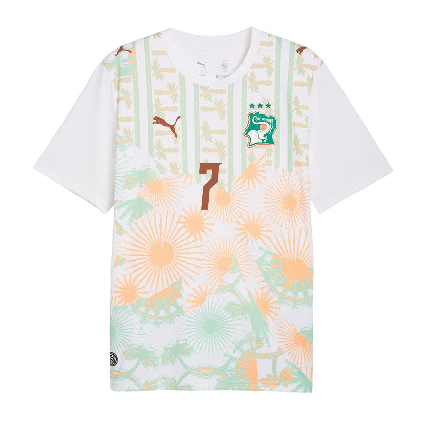 Odilon Kossounou 7 Ivory Coast National Team 2026 Away Jersey - White, Men
