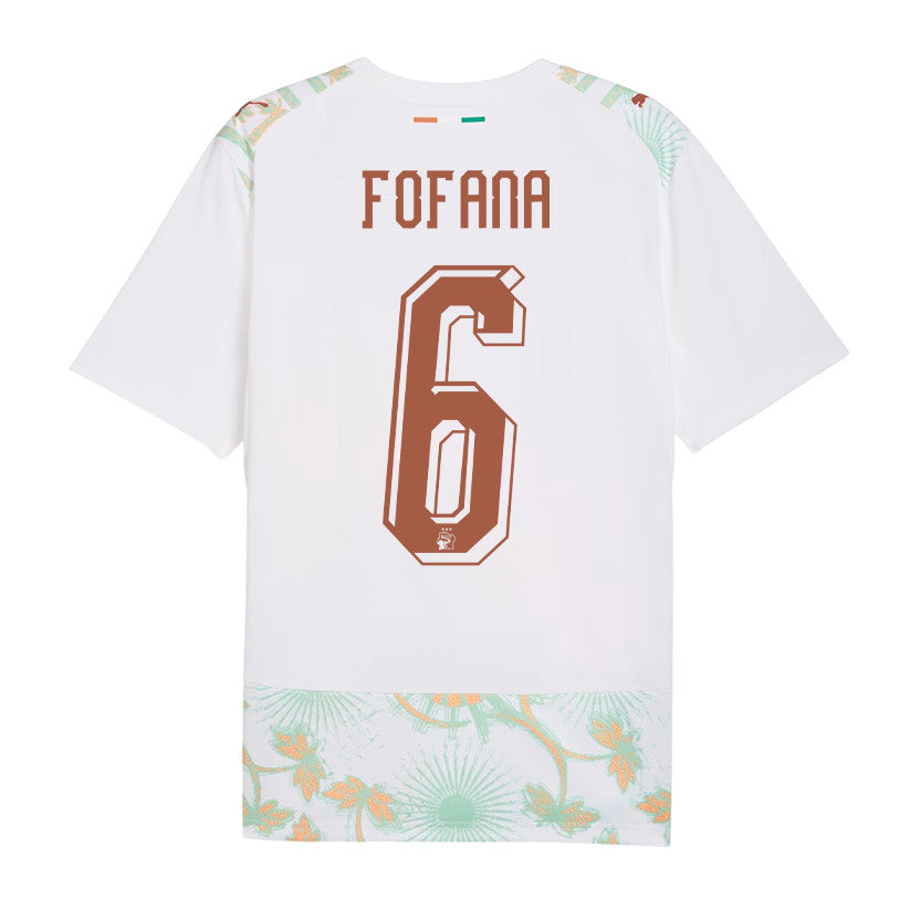 Seko Fofana 6 Ivory Coast National Team 2026 Away Jersey - White, Men