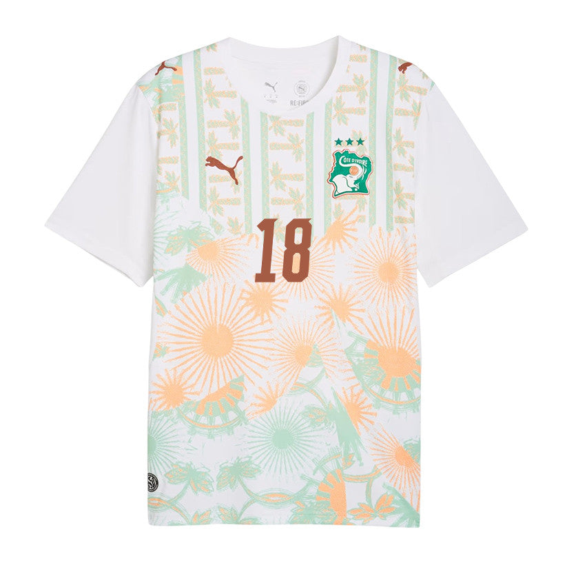 Ibrahim Sangare 18 Ivory Coast National Team 2026 Away Jersey - White, Men