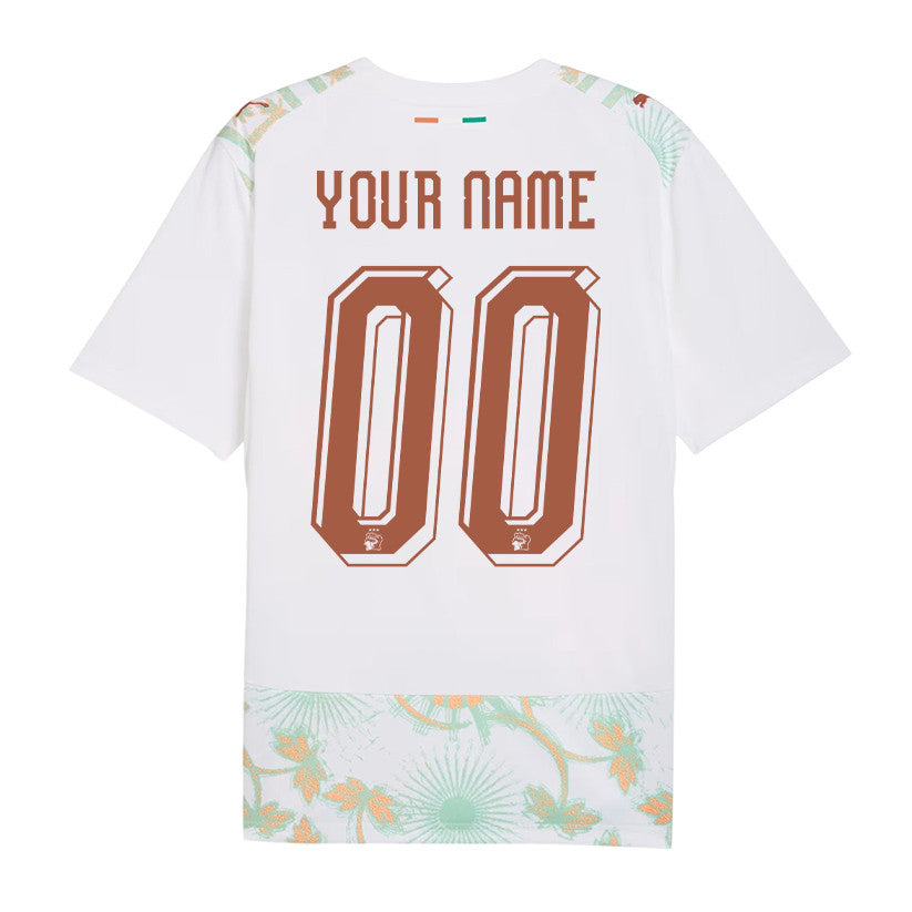 Ivory Coast National Team 2026 Personalized Away Jersey - White, Men