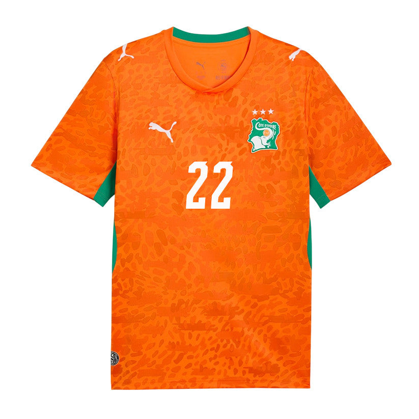 Sébastien Haller 22 Ivory Coast National Team 2026 Home Jersey - Orange, Men