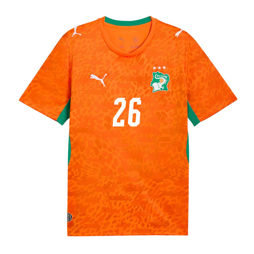 Nicolas Pépé 26 Ivory Coast National Team 2026 Home Jersey - Orange, Men
