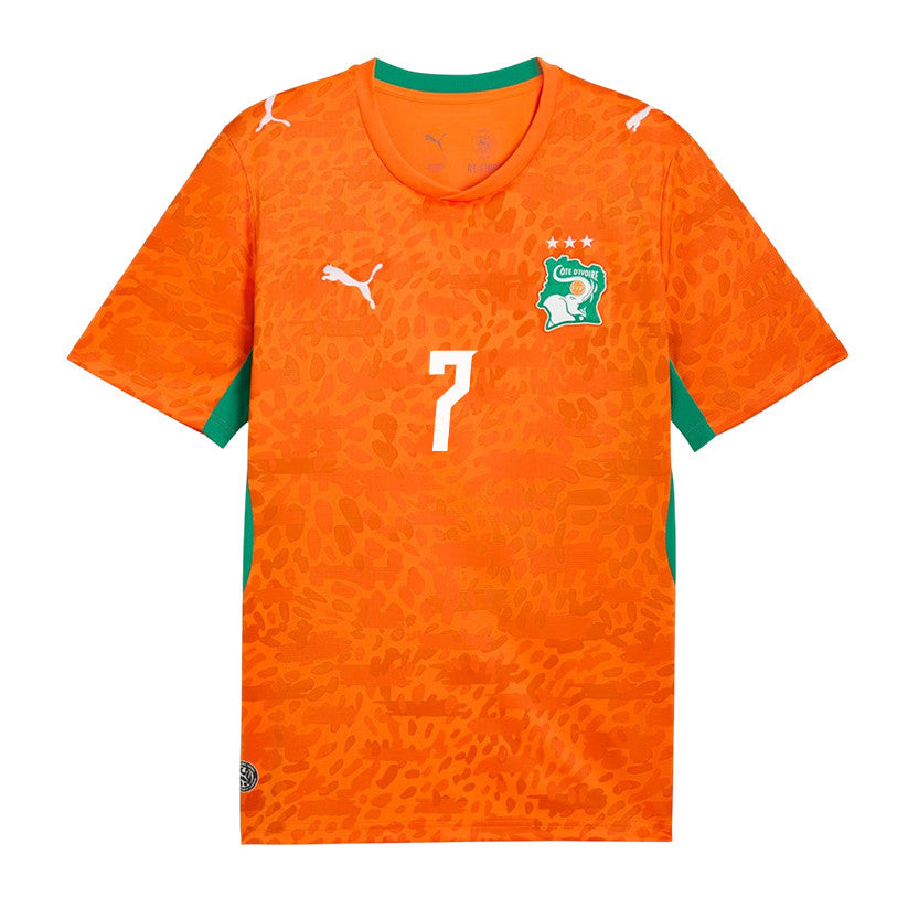 Odilon Kossounou 7 Ivory Coast National Team 2026 Home Jersey - Orange, Men