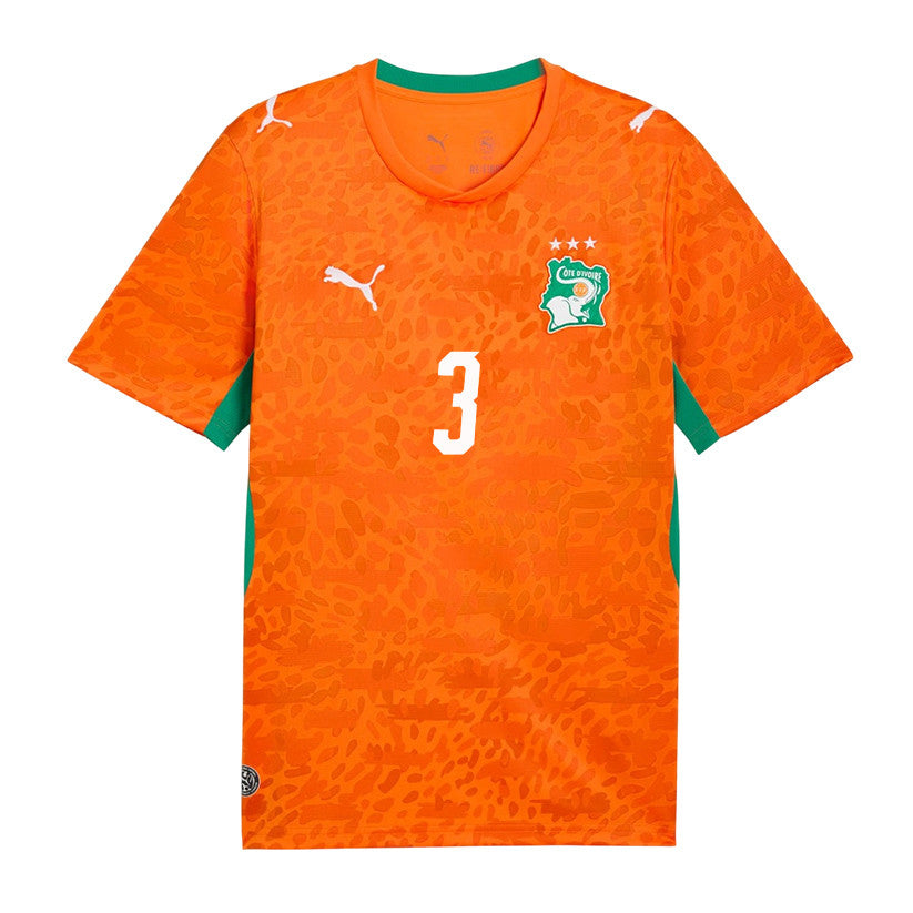 Ghislain Konan 3 Ivory Coast National Team 2026 Home Jersey - Orange, Men